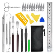 25 Pièces/ensemble Artisanat Vinyle Désherbage Ensemble D'outils De Base En Vinyle Outil Silhouettes Camées Lettrage BRICOLAGE Accessoires Fait Main Outil