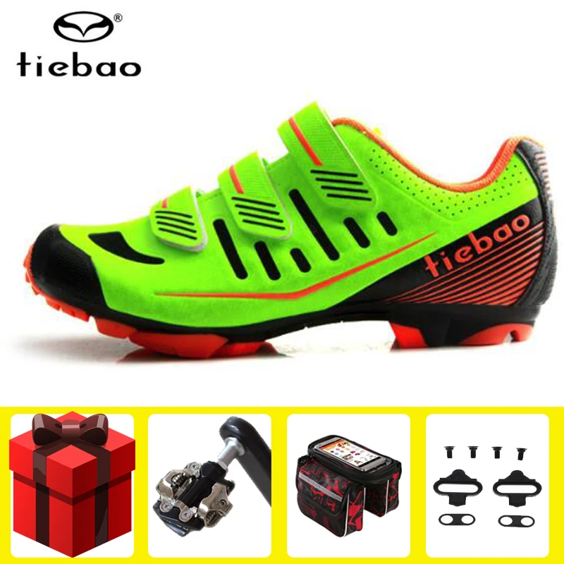 

Tiebao Cycling Shoes add Bicycle SPD pedal set Mountain Bike men sneakers sapatilha ciclismo MTB Bicycle Triathlon Racing Shoes