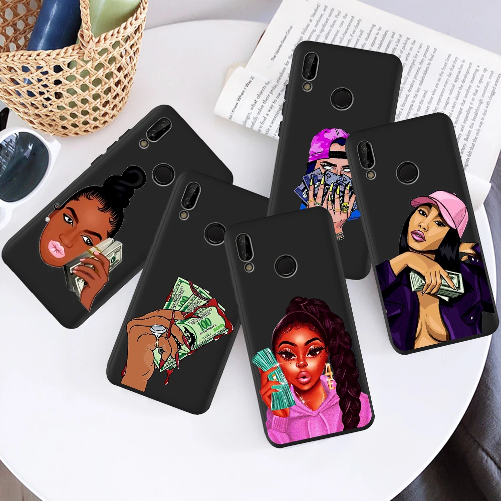 Чехол с денежными купюрами Модный чехол для девушек телефона Huawei P40 P30 P20 P10 P8 Lite 2017
