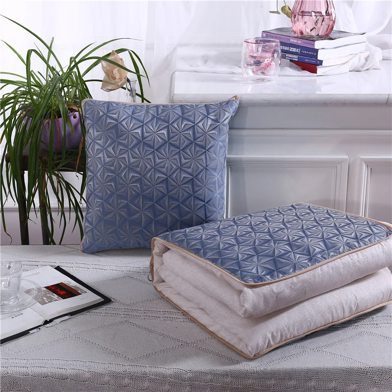 High-grade pillow quilt dual purpose, Car purpose Cushion Office Nap Pillow Folding Blanket Sofa Pillow Air Conditioning Quilt