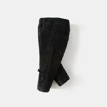 Детские вельветовые джинсы, новинка года, зимние черные брюки для девочек, детская одежда, детские свободные брюки для детей от 3 лет