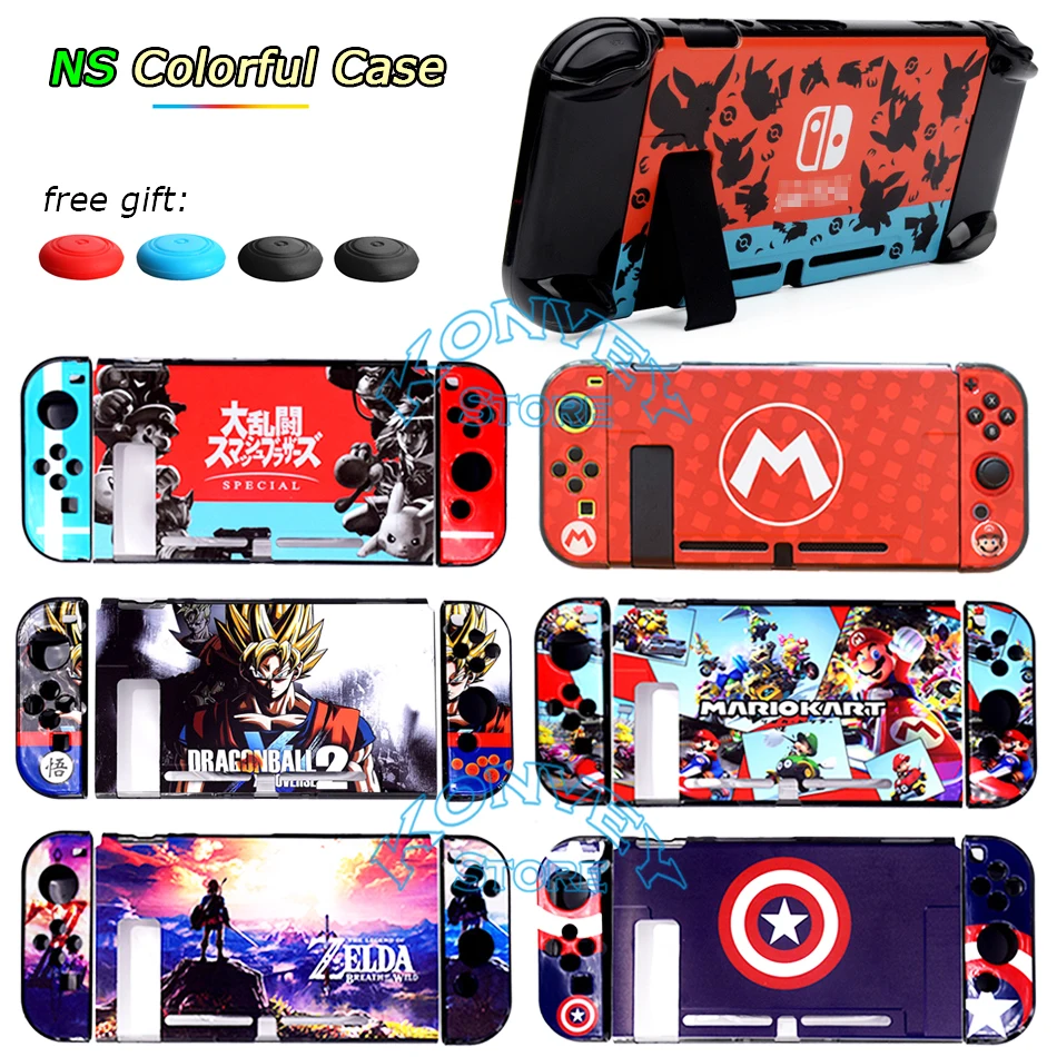 

Nintend Switch Colorful PC Hard Case Nitendo Protector Crystal Shell Cover for Nintendo Switch Console Direct Docking