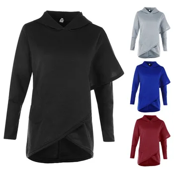 

2XL Casual Loose Hoodies Women Long Sleeve Irregular Fashion Sweatshirts 2020 Autumn Tunic Wear Lady Female Plus Size