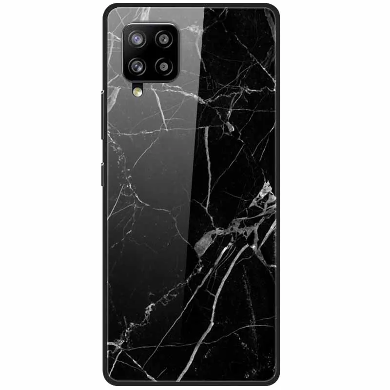 For Samsung M32 Case 6.4'' Tempered Glass Hard Back Cover for Samsung Galaxy M32 Cases M 32 4G 2021 M325F Protective Fundas Capa samsung cases cute Cases For Samsung