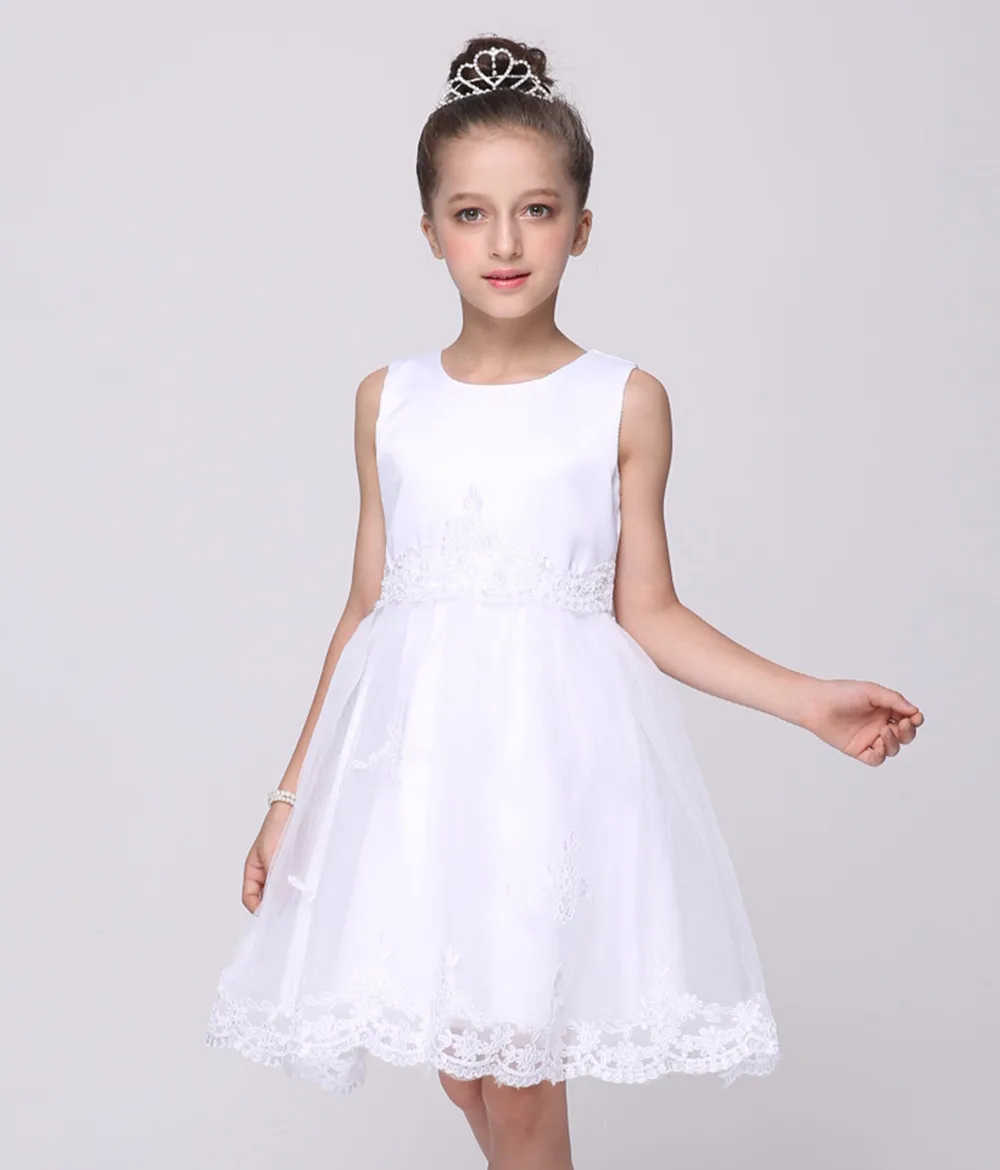 

CHILDREN'S Full Dress Gauze Princess Dress Girls Short Dress Waist Hugging Slimming Lace A- line Skirt a Generation of Fat