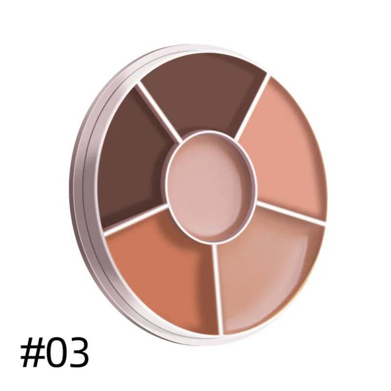 6-Цвет тональный крем для макияжа лица осветляет кожу Цвет крышка пятна Водонепроницаемый лица макияж Палитра SQ10 - Цвет: Шоколад