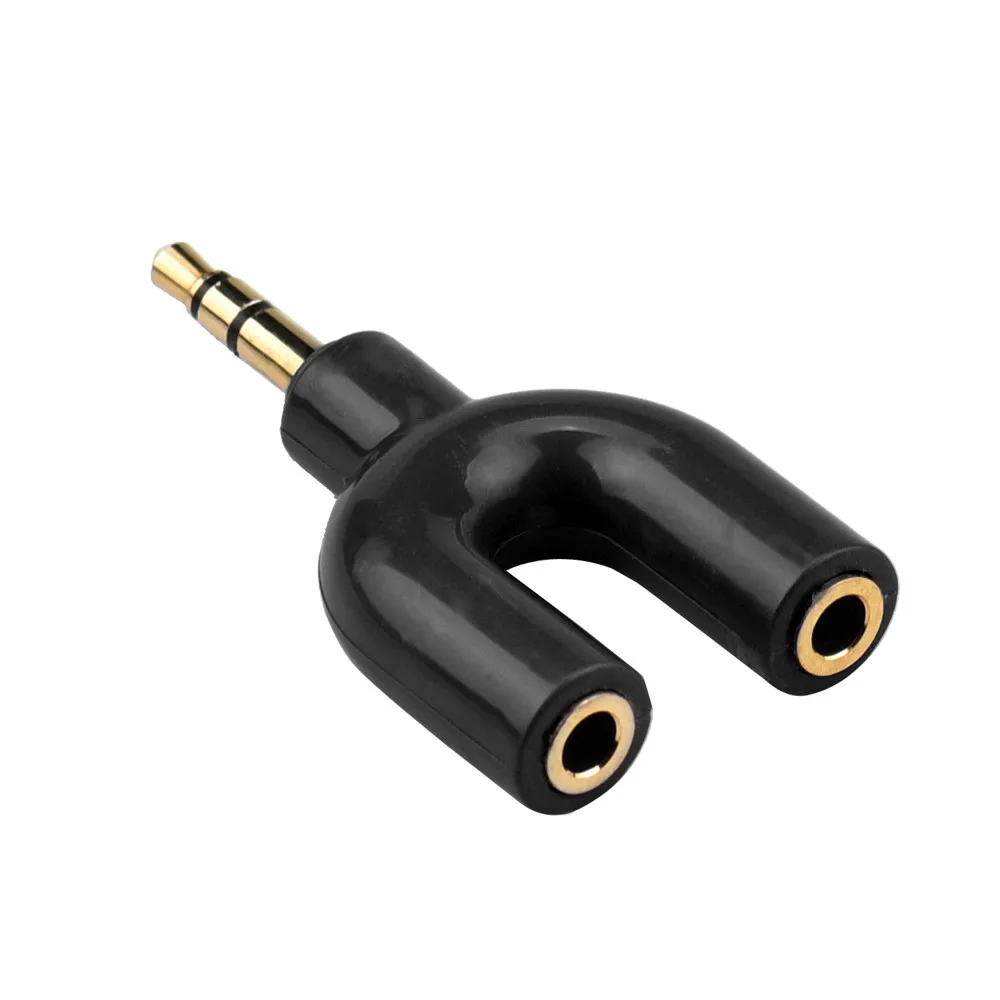 CARPRIE 3.5 mm Stereo Audio Y-Splitter 2 Female to 1 Male Cable Adapter for Mobile phone Earphone PC Laptop Computer