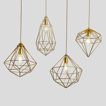 

Retro modern decorative black cage E27 pendant lamp iron simple retro kitchen hanging lamp cafe bedroom loft metal pendant light