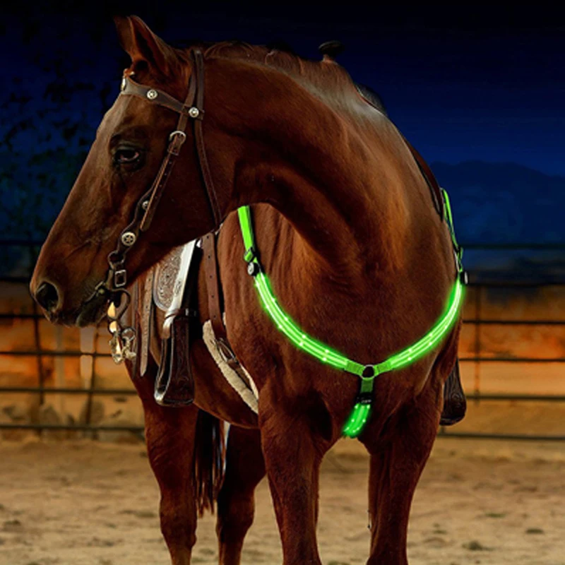 Светодиодный конский жгут с лямкой на шее нагрудный воротник уздечка конные огни