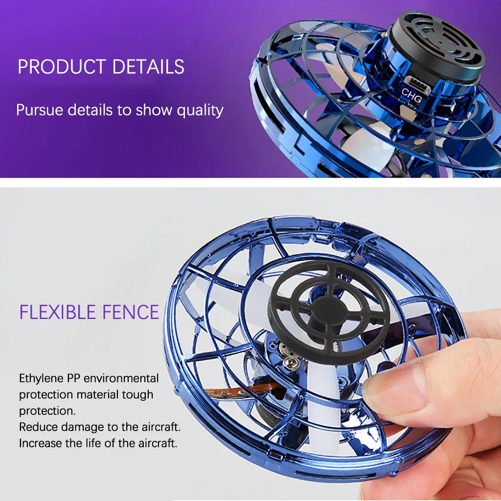 Flynova Радиоуправляемый мини-Дрон НЛО Радиоуправляемый квадрокоптер Fingertip Upgrade Flight Gyro Flyin Spinner декомпрессионные радиоуправляемые игрушки подарок для детей