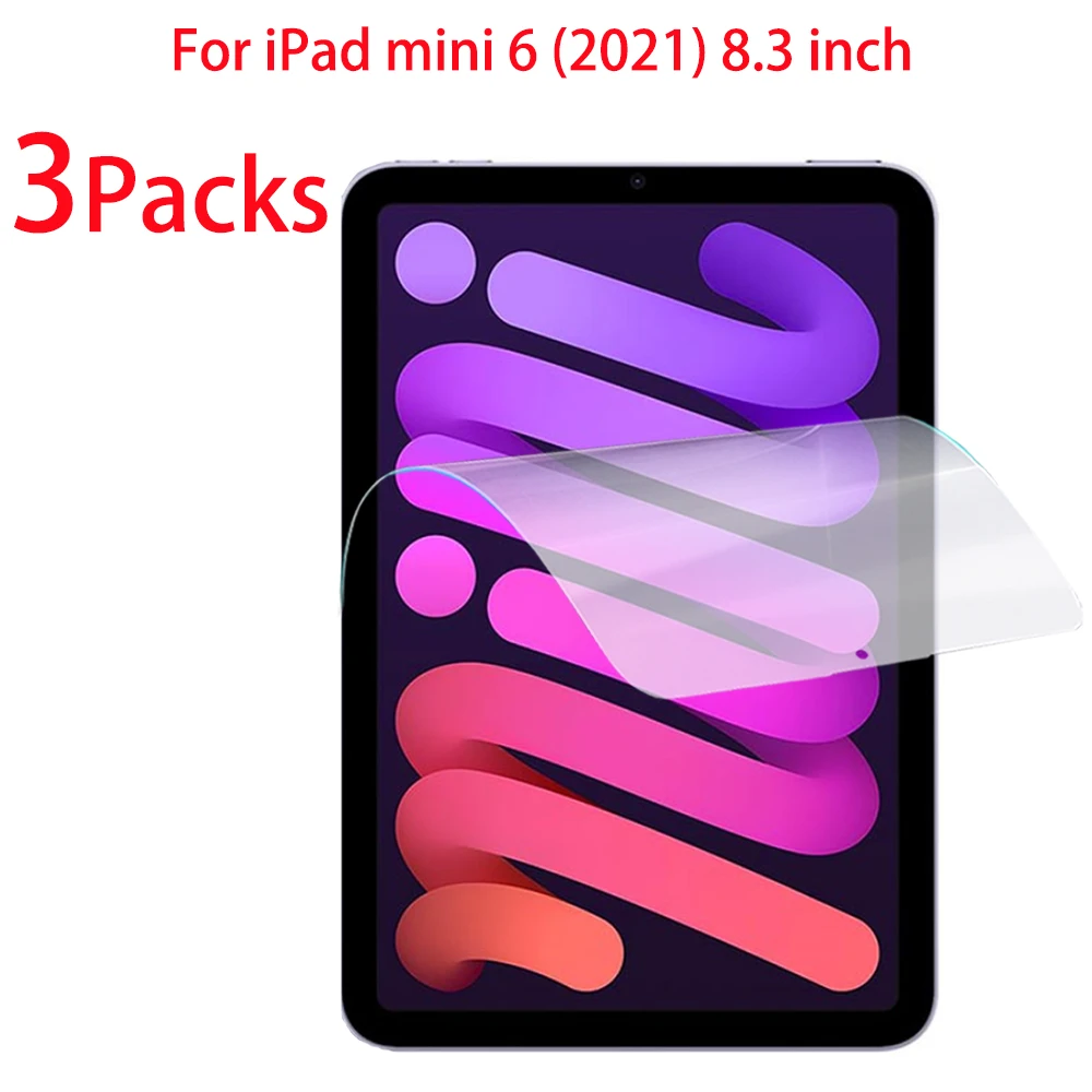 Мягкая пленка для Apple iPad mini 6 (2021) 6-го поколения 3 шт. защитная экрана 8 дюйма A2568