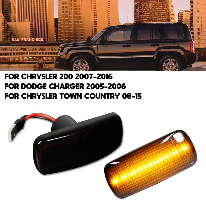 Car Front LED Side Marker Light Side Turn Signal Blinker for Jeep