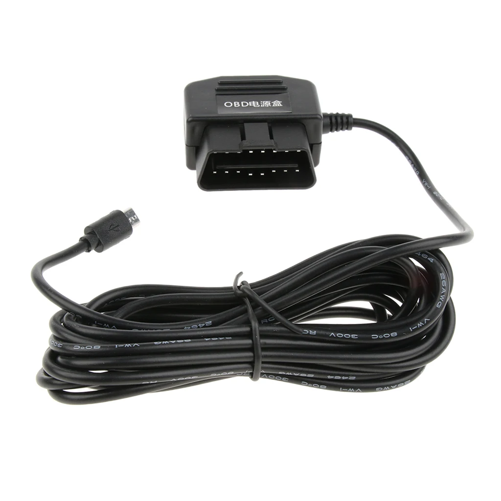Dashcam Charging Cable Micro USB Car Inverter Cable, Car / Vehicle Fixed Cable For Mobile Phone GPS Tablet 3.5M DC12-36V To 5V