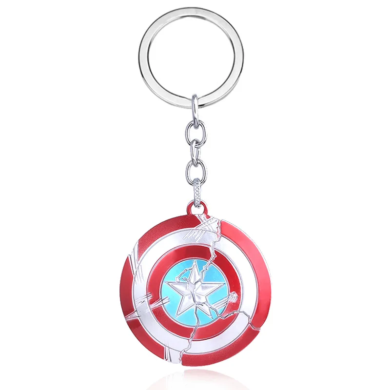 

Captain Damage shield Keychain avengers Figure Keyring Key Chain For MenBoy Gift