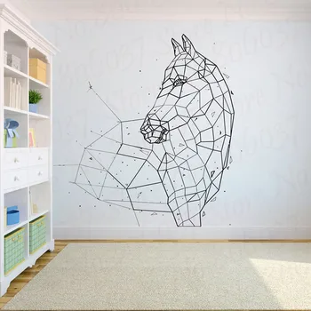 

Geometric Art Wall Decor Horse Abstract wall Sticker Animalstickers Home Interior Design Office Polygonal Murals WL927