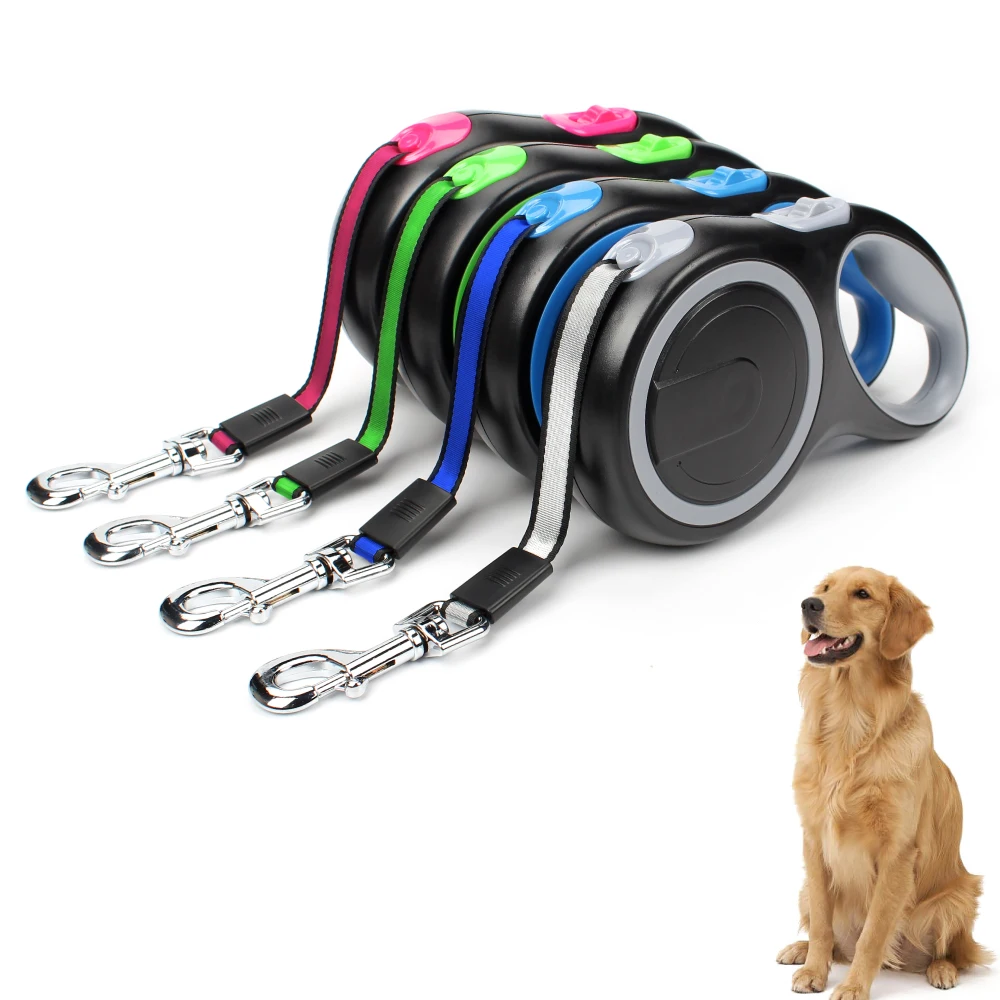 Correa de nailon duradera para perros grandes y grandes, accesorio retráctil de 8M, para caminar, correr