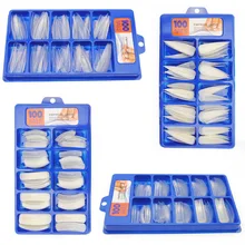 Маникюр готового продукта кончик для ногтей удлиненный кончик для ногтей длинный бандажный галстук поддельные ногти художественное шоу кончик для ногтей 100 штук в коробке