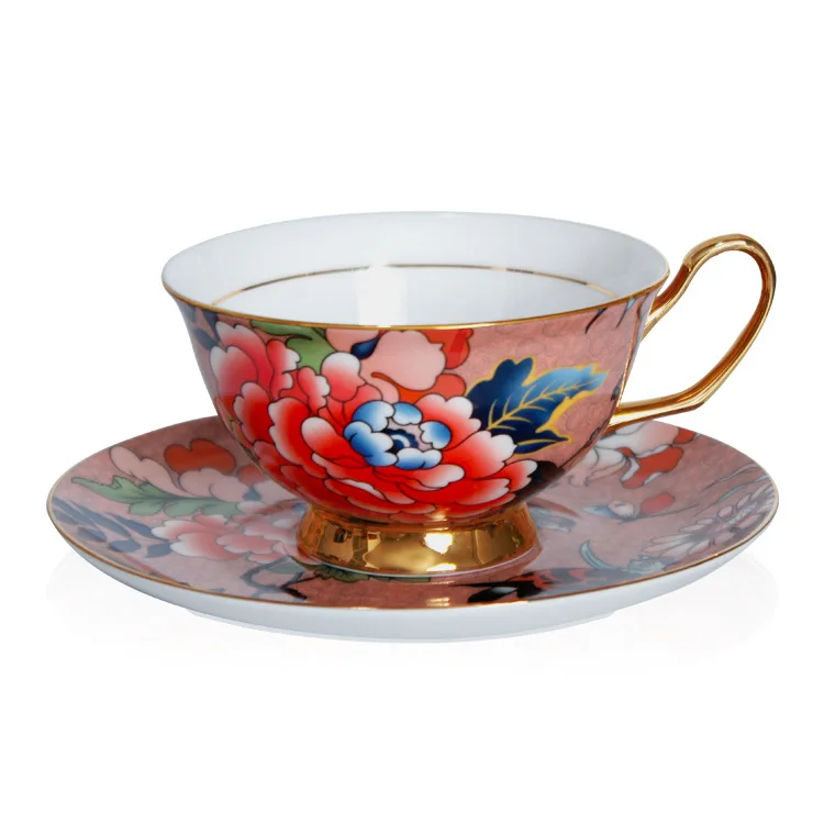 

Drinkware Cups & Saucers Ceramic cup Coffee Cup Saucer set taza cafe bone china tea Cup Saucer set European luxury coffee cups