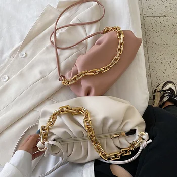 

2020 Ladies Fashion Summer Cloud Bag Elegant Chain Shoulder Messenger Bags Female Large Capacity Crossbody Bag Channels Handbags