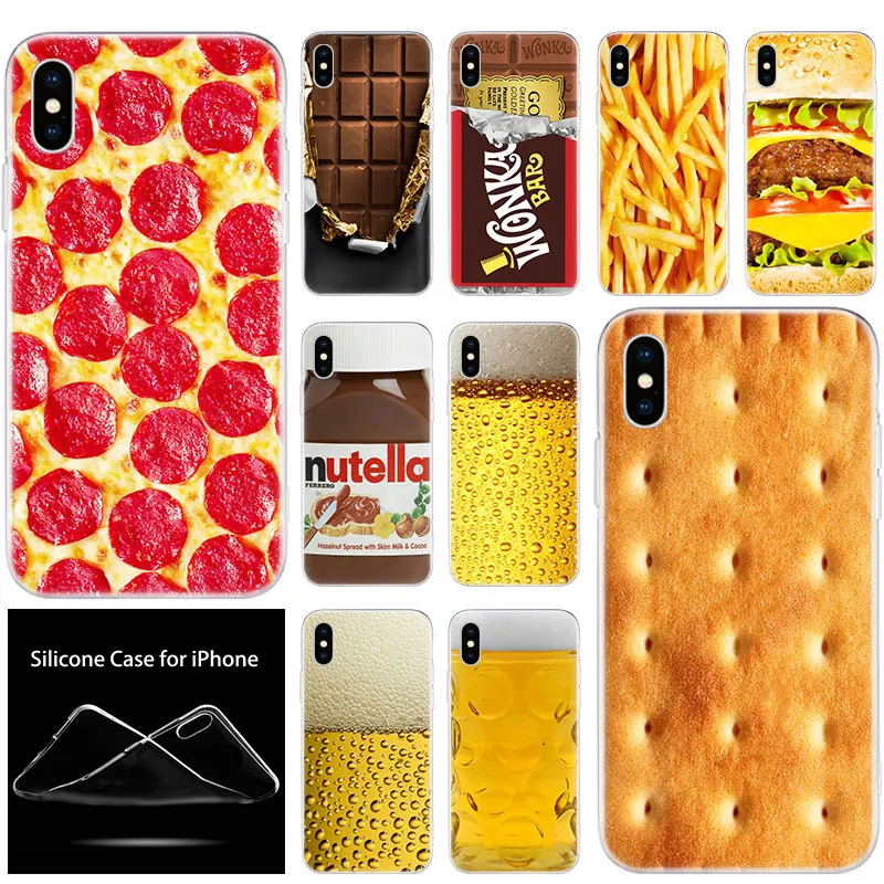 Luxury Silicone Phone Case Food Dessert Chocolate Beer Cheese For Apple Iphone 11 Pro Xs Max X Xr 6 6s 7 8 Plus 5 5s Se Cover Phone Case Covers Aliexpress