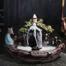 Обратного потока курильница креативная керамика сандалового дерева Курильщик горный поток дымовая башня для благовоний китайская печь орлидора Kodo