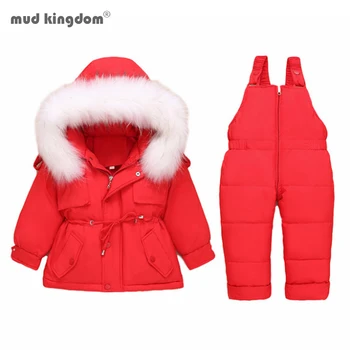 

Mudkingdom 2020 Winter Boys Coat Fur Collar Down Jacket For Girls Thick Jumpsuit Kids Baby Snowsuit Toddler Overalls Set