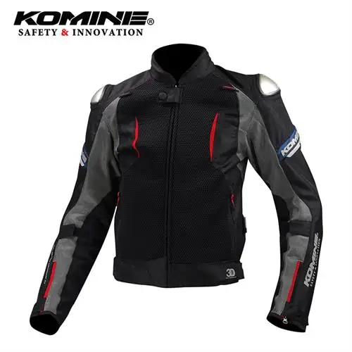 Black Red Бесплатный подарок! титановая куртка KOMINE JK107 для мотокросса, горного велосипеда, внедорожного мотоцикла с защитой шеи - Цвет: Black Red