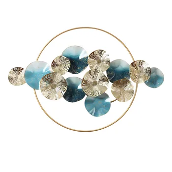 

Wall Sticker R3241 Wrought Iron Stereo Round Shape Wall Hanging Decoration Sofa Background Wall Mural Pendant Porch Bedroom 3D