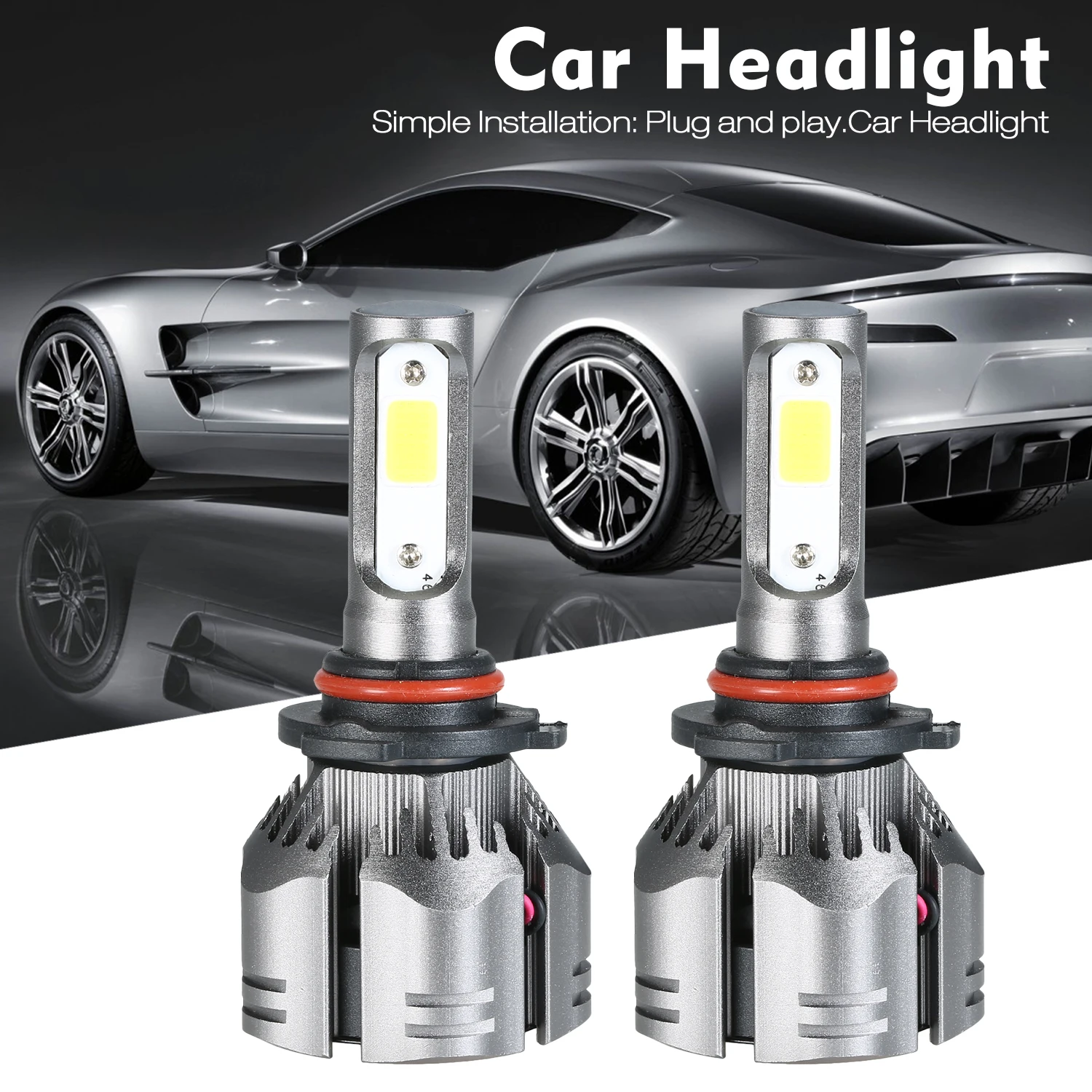 2 шт Автомобильный светодиодный фары для 9005 H11 H7 H4 H1 150W 12000LM 8 V-48 V светодиодный фар дальнего света все-в-одном Conversion Kit