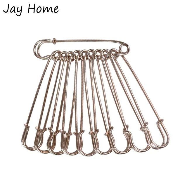 10PCS 75MM Extra Large Safety Pins Steel Blanket Pins Bulk Heavy Duty Safety  Pins Decorative for