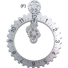 Modern Mechanical Large Art Gear Quartz 3D Wall Clock Antique Vintage Wall Clock for Home Office Decor