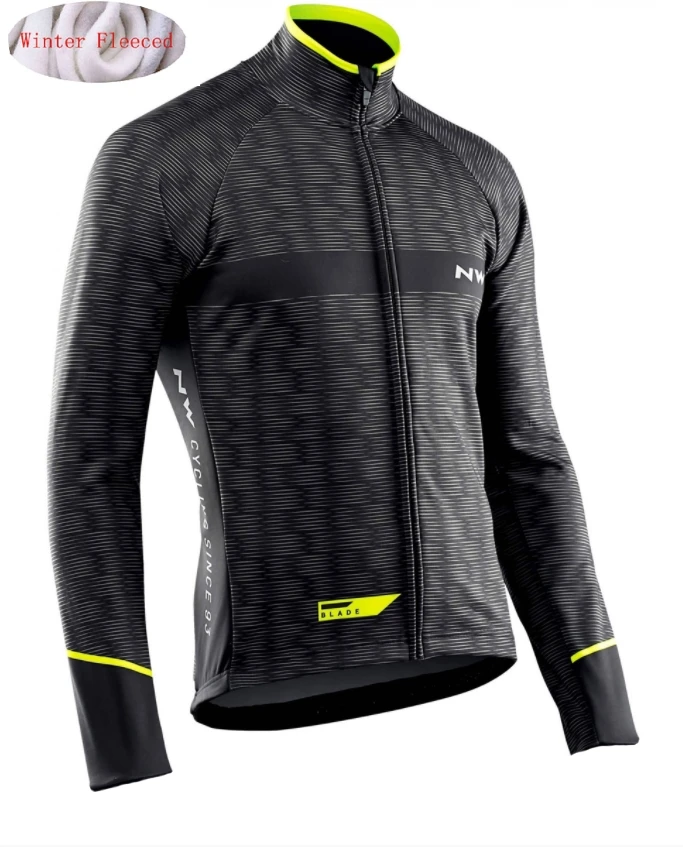 Fleece jersey Стиль! Northwave мужские куртки для велоспорта NW Зимняя Теплая Флисовая Джерси для велоспорта теплая одежда для велоспорта - Цвет: Fleece jersey
