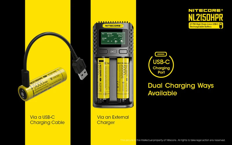 NITECORE NL2150HPR 21700 Li-ion USB-C Rechargeable Battery (9)