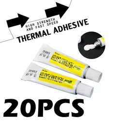Pâte à graisse thermique 5g, 20 pièces, adhésif pour dissipateur thermique, pour puce VGA RAM LED IC refroidisseur, refroidissement de radiateur 