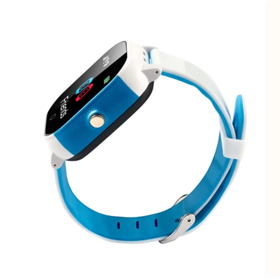 FA23 blue-white Наручные часы Смарт gps отслеживающее устройство; часы; телефон SIM голосовой чат положение детей гео-забор SOS анти-потерянное расположение вызова карта трек - Цвет: FA23 blue-white