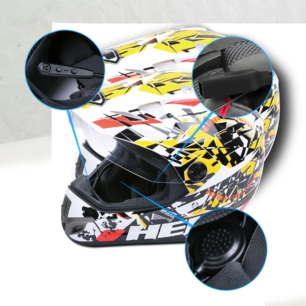 Bluetooth Helmet Headset Sports Stereo With Mic Wireless Earphone Headphone