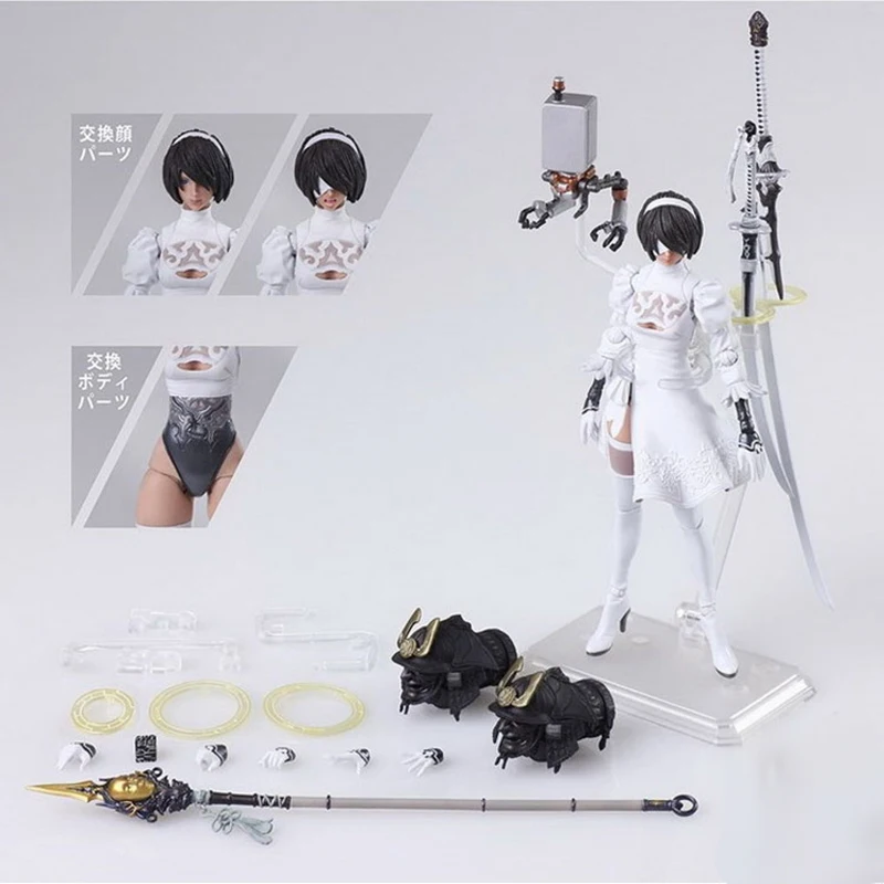 

34319 BRING ARTS Action Figure NieR Automata 14CM 2P 2.0 White Movable Model Toy