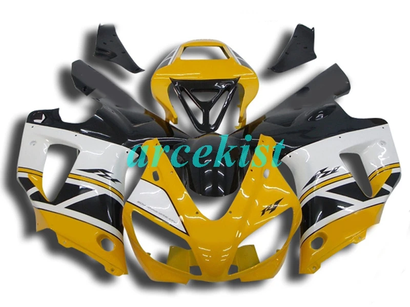 Новая ABS форма мотоцикла Обтекатели подходят для Yamaha YZF-1000-R1 1998-1999 98 99 обтекатель кузова на заказ желтый черный белый