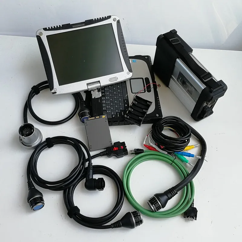 MB Star C5 Compact C5 CF19 4G используется Toughbook V12. программное обеспечение 480 ГБ SSD для авто автомобиля и грузовика диагностический инструмент SD Compact C5