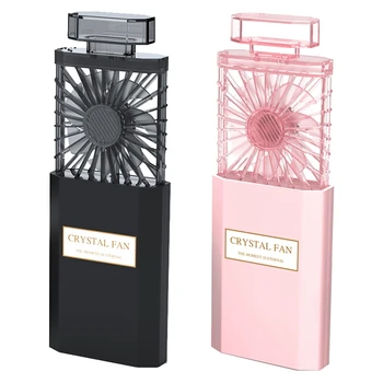 

2 Set Fan for Perfume Modeling Portable Usb Rechargeable Portable Fan Cooling Fan-Black & Pink