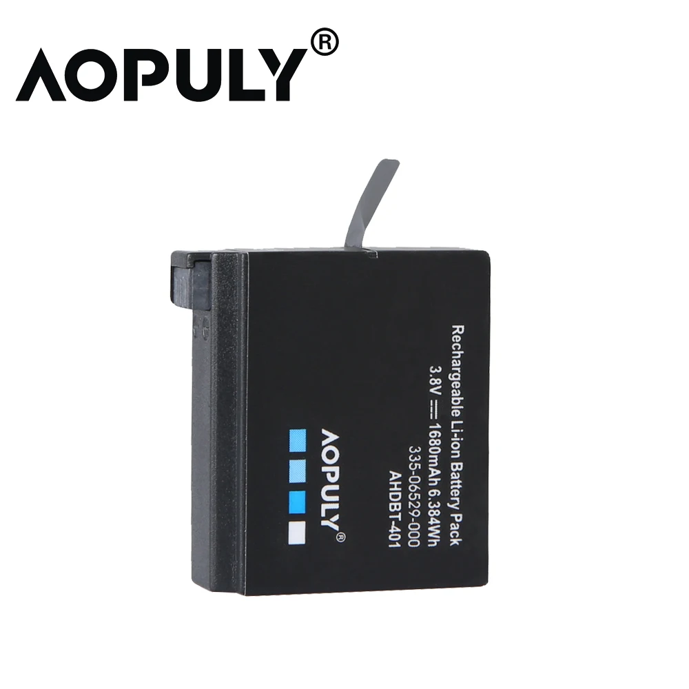 AOPULY 1 шт. Gopro Hero 4 AHDBT-401 AHDBT 401 AHDBT401 1680 мАч аккумуляторная батарея для цифровой камеры