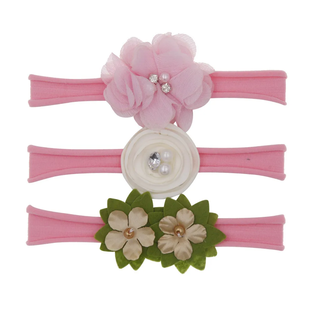 Модная резинка для волос набор 10 шт. детская Цветочная повязка на голову для волос для девочек Детские аксессуары с бантом Набор для волос