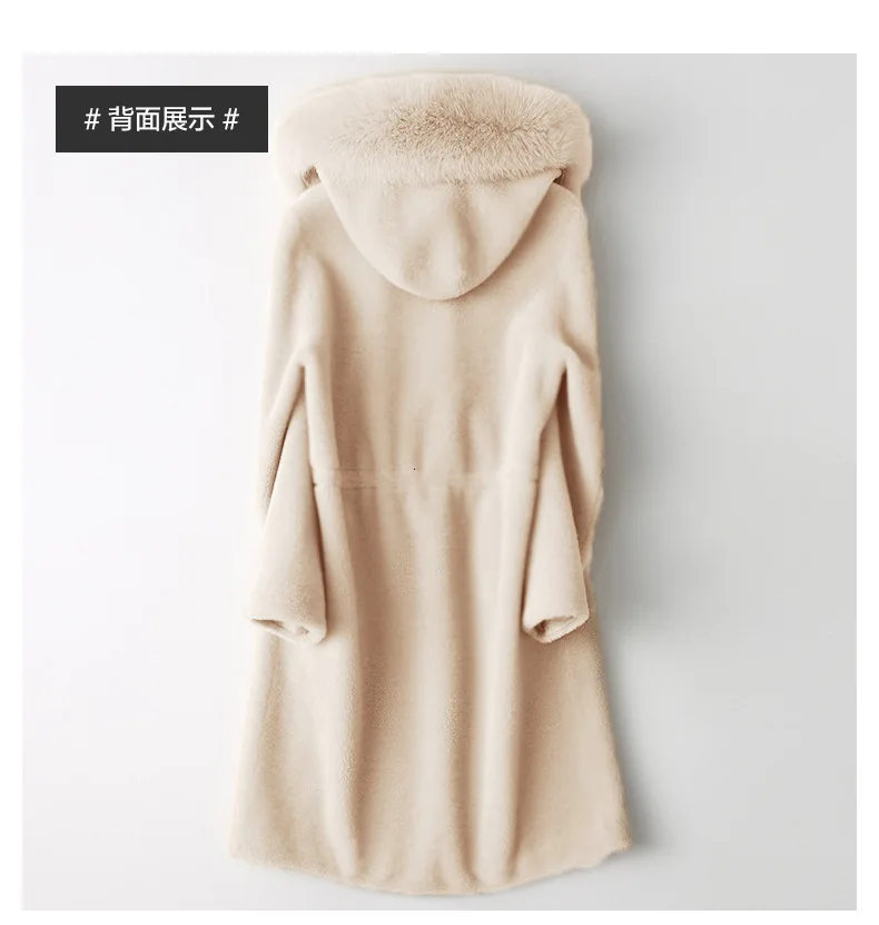 Осенне-зимнее Новое меховое пальто свободного кроя женское длинное пальто с тонким искусственным лисьим меховым воротником большого размера модное элегантное пальто