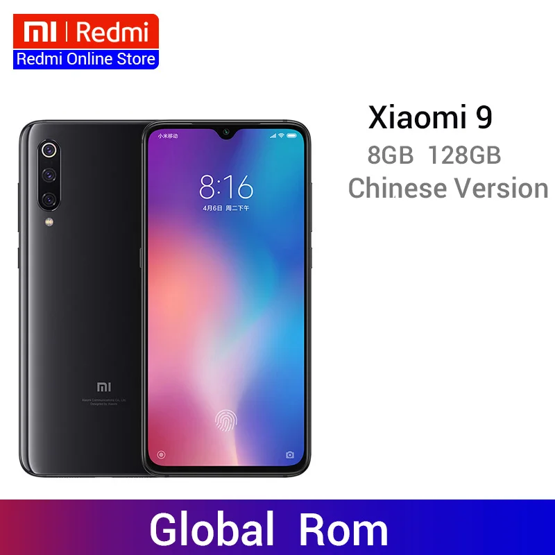 Global ROM Xiaomi Mi 9 Mi9 8GB 128GB Snapdragon 855 Octa Core 6.39&quot 1080P AMOLED Smartphone 48MP Triple Cameras Mobile Phone | Мобильные
