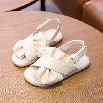 

Newest Summer Kids Shoes 2020 Fashion Leathers Sweet Children Sandals For Girls Toddler Baby Breathable Hoolow Out Bow Shoes