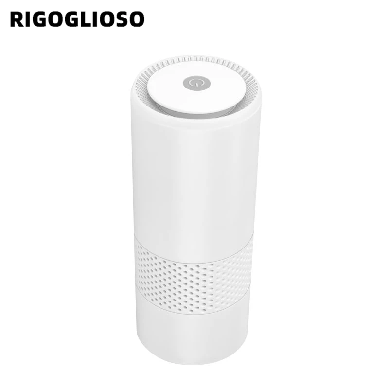 Белый RIGOGLIOSO, автомобильный очиститель воздуха для дома, освежитель воздуха, Hepa фильтр, ионизатор, стерилизация, удаление пыли, запах сигареты, очиститель воздуха - Цвет: Белый