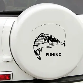 

Creativity Cartoon Fishing Graffiti Car Sticker Styling Fuuny Cover Scratches Waterproof Windshield Bumper Window Decoration PVC