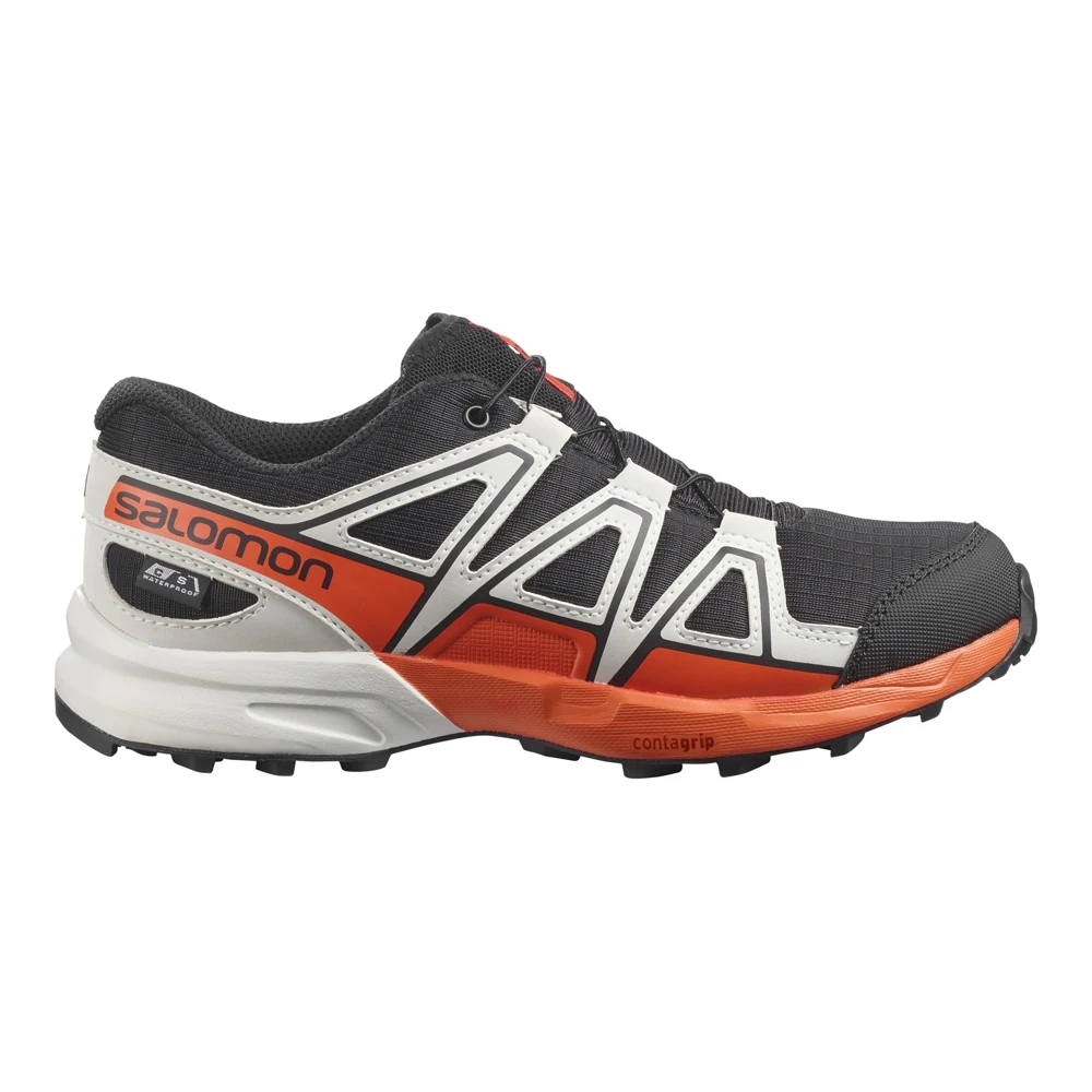 Zapatillas deportivas para niños, zapatos planos para correr, SALOMON  SPEEDCROSS CSWP J Black/LunRoc| | - AliExpress