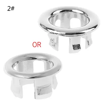 

Bathroom Basin Sink Overflow Ring Six-foot Round Insert Chrome Hole Cover Cap