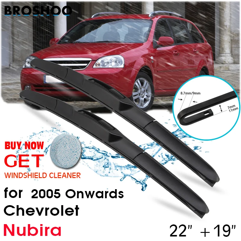 

Car Wiper Blade Front Window Windscreen Windshield Wipers Blades Auto Accessories For Chevrolet Nubira 22"+19" 2005 Onwards